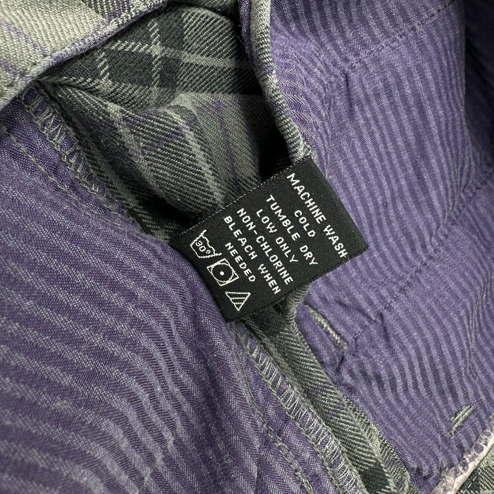 DC Mens Chino Shorts Gray Black Purple Plaid Flat Front Casual Pockets 34 *FLAW* - Picture 9 of 16